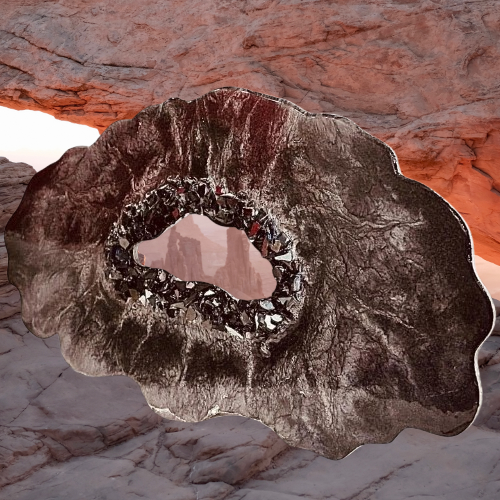 Black & Grey Resin Geode