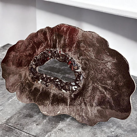 Black & Grey Resin Geode